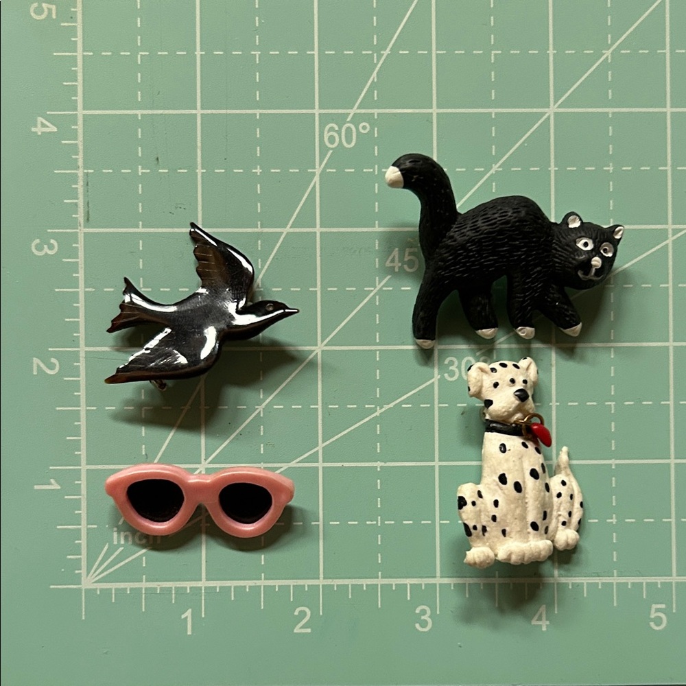 Set of Animal and Sunglasses Pins